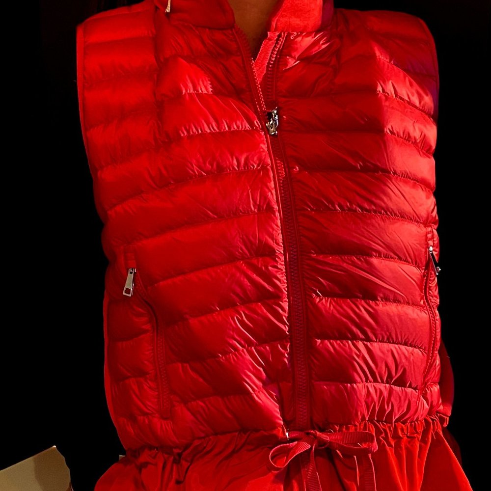 Authentic Moncler Women Red Down Vest